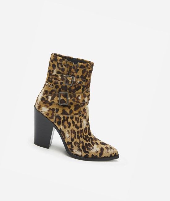 Black / Tan Women's ASH Babylon Ankle Boots | 907CTWOXQ