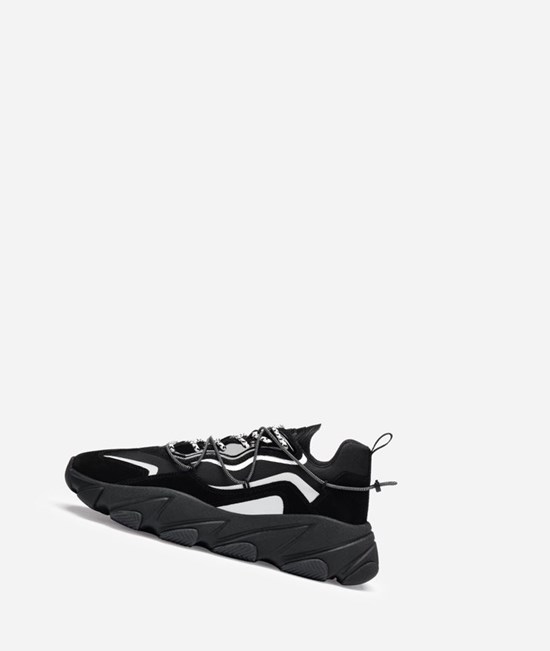 Black / White Men's ASH Express Low-Top Sneakers | 532GBLAKY