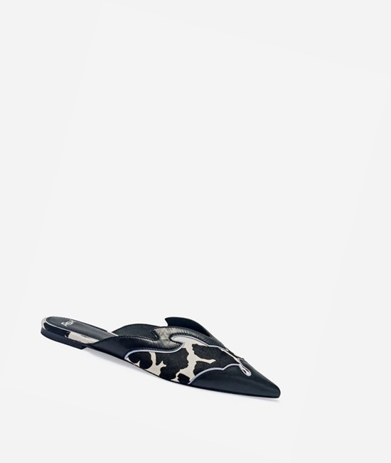 Black / White Women's ASH Dido Slip Ons | 726WNMDQO