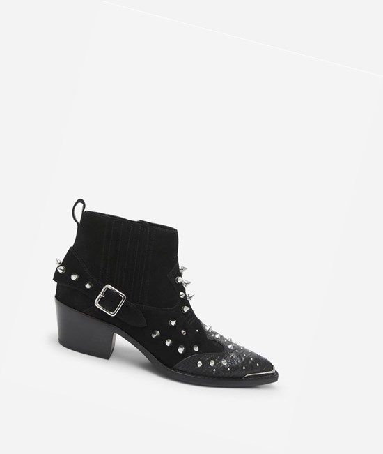 Black Women's ASH Duran Ankle Boots | 901BFHESX