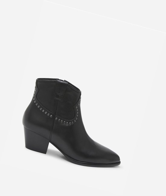 Black Women's ASH Houston Bis Ankle Boots | 051JKRQLU
