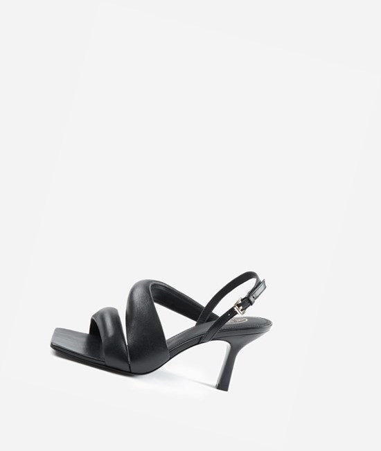 Black Women's ASH Madison Heeled Sandals | 628WZTBCS