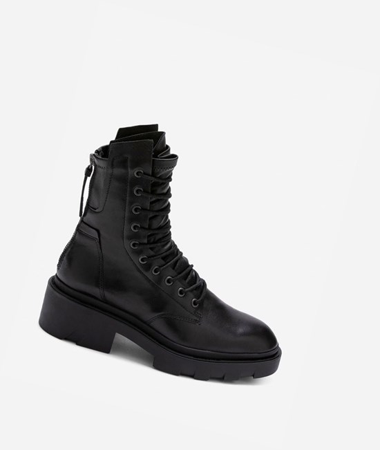 Black Women's ASH Madness Biker Boots | 841VDPSBI