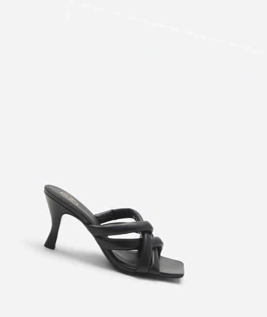 Black Women's ASH Mina Heeled Sandals | 867TQNHMK