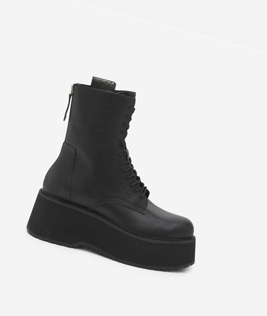 Black Women's ASH Nirvana Biker Boots | 245FLVPIE