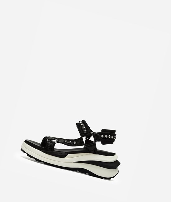 Black Women's ASH Shogun Sneaker Sandals | 728KXJYDG