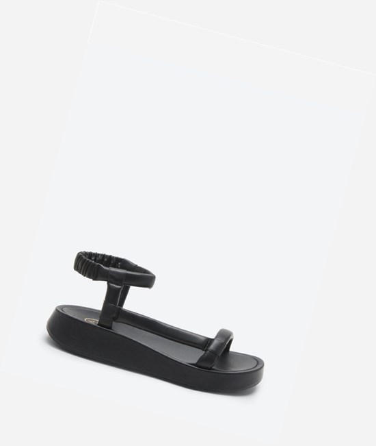 Black Women's ASH Victoria Flat Sandals | 409LIEKTO