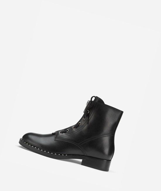 Black Women's ASH Weasel Flat Boots | 718SRGBWC