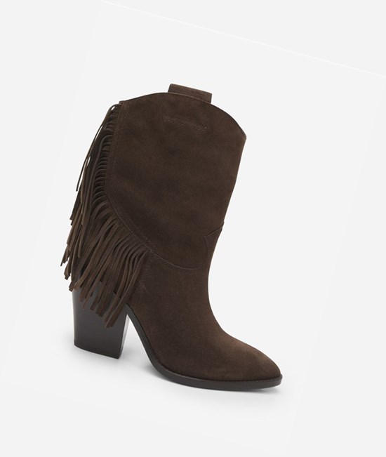 Espresso Women's ASH Emotion Bis Ankle Boots | 736YCMLQO
