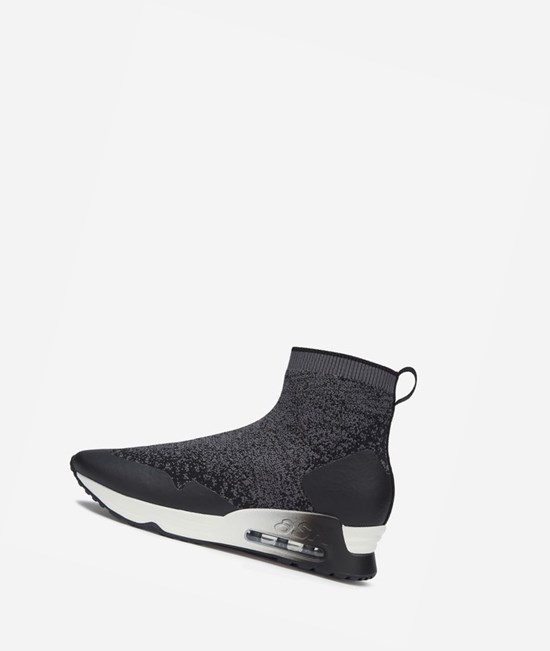 Fog / Whale / Black Women's ASH Lipstick High-Top Sneakers | 483FNVSWC