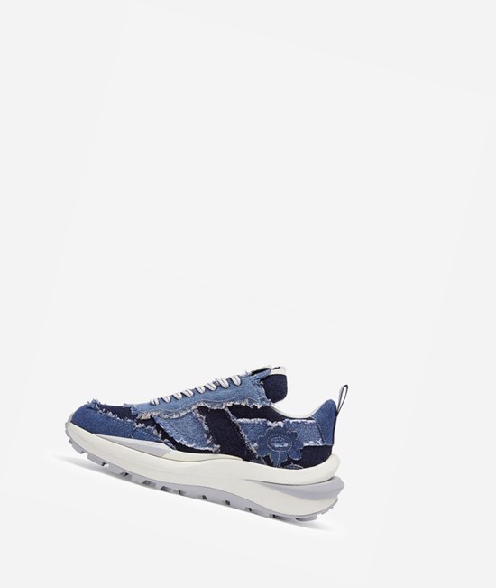 Light Blue / Dark Blue / Blue / Bright Blue Women's ASH Spider 620 Denim Low-Top Sneakers | 167JZRCLH