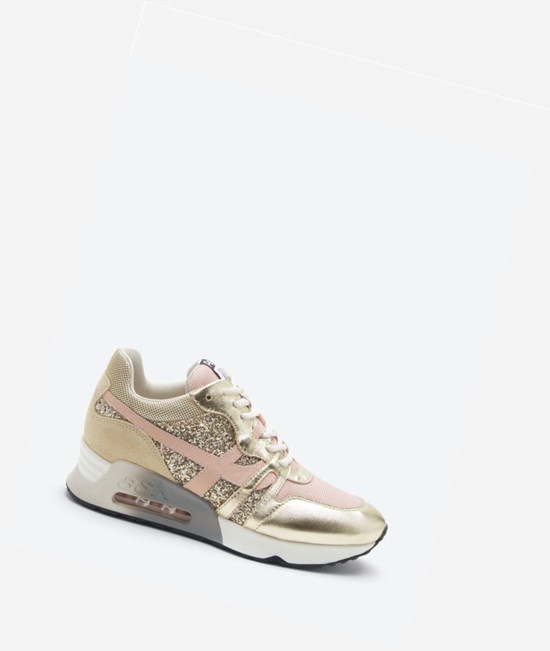 Platine / Pinksalt Women's ASH Lux Low-Top Sneakers | 532NVYMJB