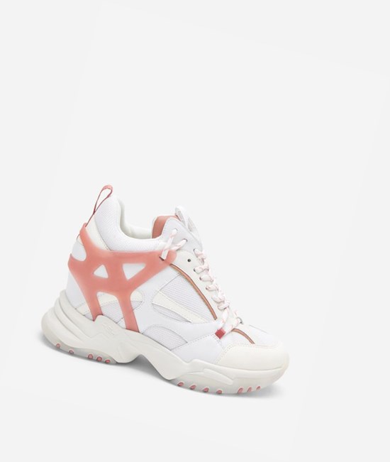 Pristine / White / Tunny Women's ASH Impuls High-Top Sneakers | 320TZLUGI