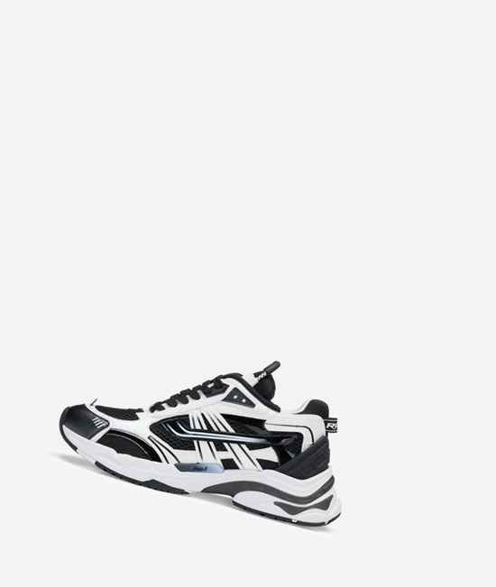 White / Black Women's ASH Race Low-Top Sneakers | 815MVGXOF