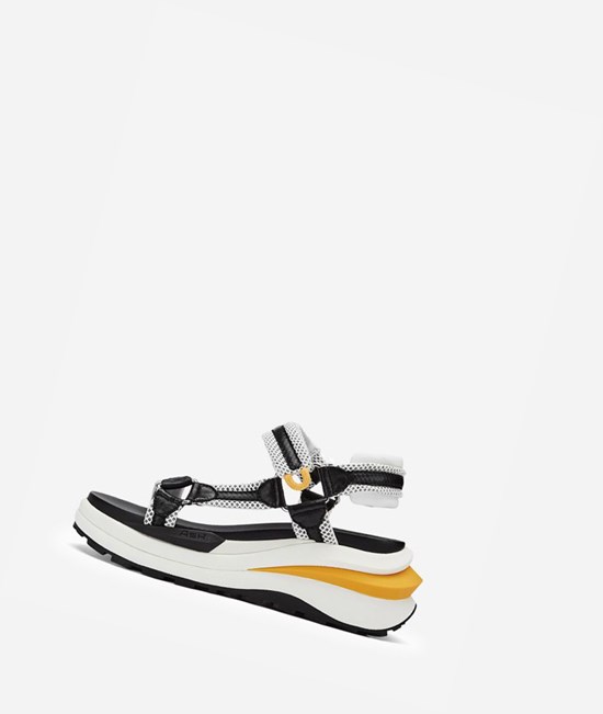 White / Black Women's ASH Shogun Bis Sneaker Sandals | 348GJALZM