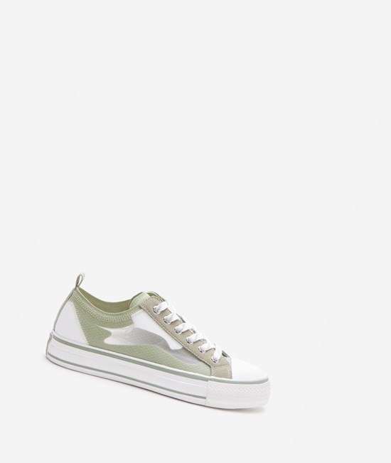 White / Tea / White Women's ASH Vertu Low-Top Sneakers | 847SELDJA