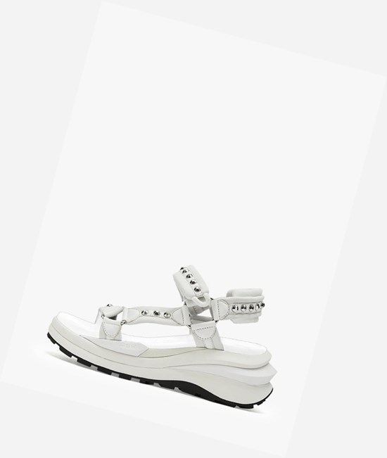 White Women's ASH Shogun Sneaker Sandals | 832PVBALC